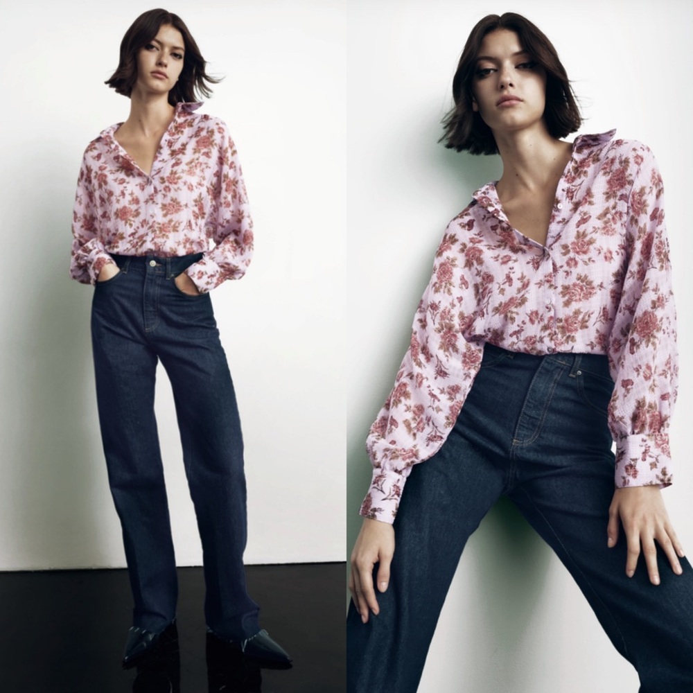 Zara Floral Print Blouse - Picture 2 of 8